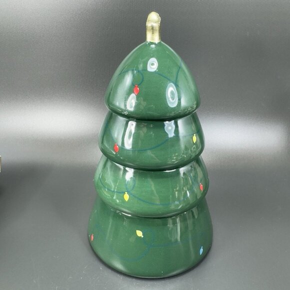 Christmas Tree Stacking Measuring Cups Green Ceramic Tree Newclassic Enterprise - Picture 12 of 14